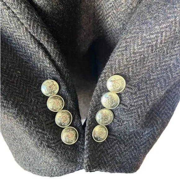 J.Crew Bristol Blazer Jacket Chocolate Brown Wool Double Breasted Size 10P - Picture 10 of 11